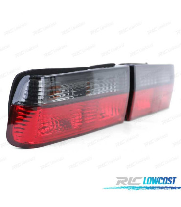 FAROLINS TRASEIROS BMW E30 82-87 VERMELHO PRETO