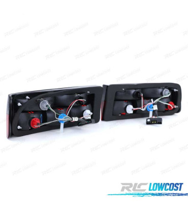 FAROLINS TRASEIROS BMW E30 82-87 VERMELHO PRETO