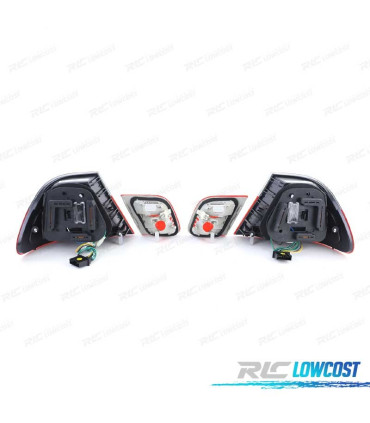 FAROLINS TRASEIROS LED BMW E46 99-03 VERMELHO ESCURECIDO LOOK M3