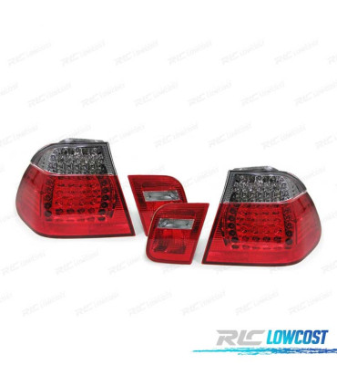 FAROLINS TRASEIROS LED BMW E46 98-01 VERMELHO ESCURECIDO LOOK M3