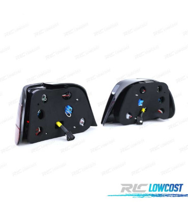 FAROLINS TRASEIROS BMW E38 94-01 VERMELHO BRANCO ESCURECIDO