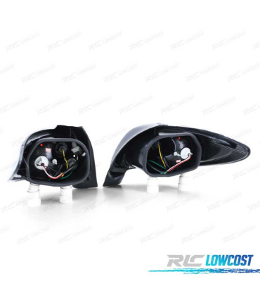 FAROLINS TRASEIROS PEUGEOT 206 98-09 CROMADO VERMELHO