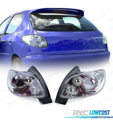 FAROLINS TRASEIROS PEUGEOT 206 98-09 CROMADO