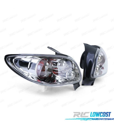 FAROLINS TRASEIROS PEUGEOT 206 98-09 CROMADO