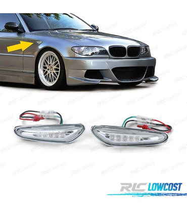 PISCAS LATERAIS BMW E46 01-05 LATERALES LED CROMADO