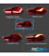 FAROLINS FULL LED BMW F32 F33 F36 LIGHT BAR OLED FUNDO VERMELHO 13-18