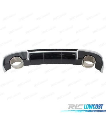DIFUSOR PARACHOQUES TRASEIRO AUDI A3 8V 12-16 LOOK RS3 + PONTEIRAS