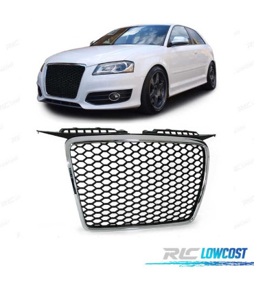 GRADE AUDI A3 8P 8PA 05-08 LOOK RS CROMADO