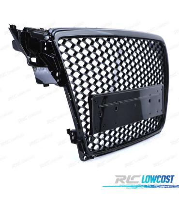 GRELHA FRONTAL AUDI A4 B8 08-11 LOOK RS PRETO BRILHANTE