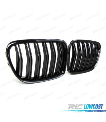 GRELHA DUPLA BMW X1 E84 09-14 LOOK M4 PRETO BRILHANTE