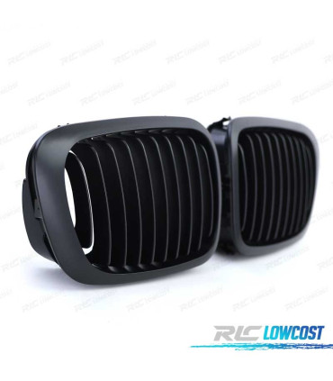 GRELHAS FRONTAIS BMW E46 COUPE 99-03 CABRIO 00-03 PRETO MATT