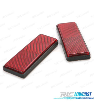 CONJUNTO DE 2 REFLETORES VERMELHOS 87 x 32 mm