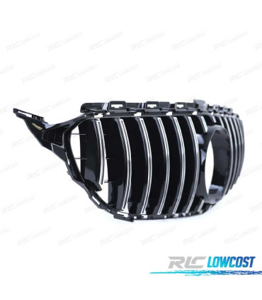 GRELHA FRONTAL MERCEDES W205 S205 14-18 LOOK AMG GT PRETO CHROMADO