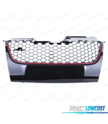 GRELHA FRONTAL VOLKSWAGEN VW GOLF 5 PRETO VERMELHO LOOK GTI