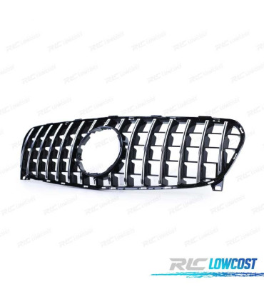 GRELHA FRONTAL MERCEDES GLA X156 2017- PRETO CROMADO LOOK AMG GT