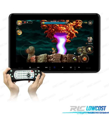ENCOSTO DE CABEÇA 9" POLEGADAS DVD SD USB HDMI AV IN OUT JOGOS 32 BITS