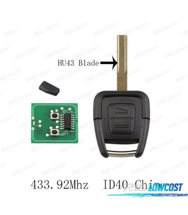 CHAVE COMPLETA HU43 OPEL ASTRA VECTRA ZAFIRA