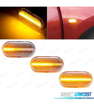 PISCAS NISSAN OPEL MOVANO VIVARO RENAULT CLIO MEGANE TWINGO SCENIC LATERAIS LED DINAMICOS FUNDO PRETO