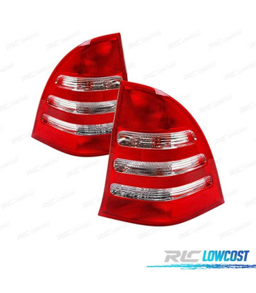 FAROLINS MERCEDES CLASSE C W203 ESTATE 00-07 BRANCO VERMELHO