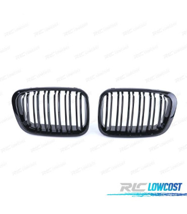 GRELHAS FRONTAIS BMW E46 SEDAN TOURING 98-01 LOOK M PRETO BRILHANTE