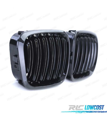GRELHAS FRONTAIS BMW E46 SEDAN TOURING 98-01 LOOK M PRETO BRILHANTE