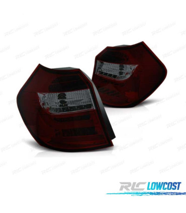 FAROLINS TRASEIROS LED BMW E87 08-11 VERMELHO ESCURECIDO