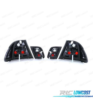 FAROLINS TRASEIROS BMW E46 SEDAN 98-01 FUMADOS LEX