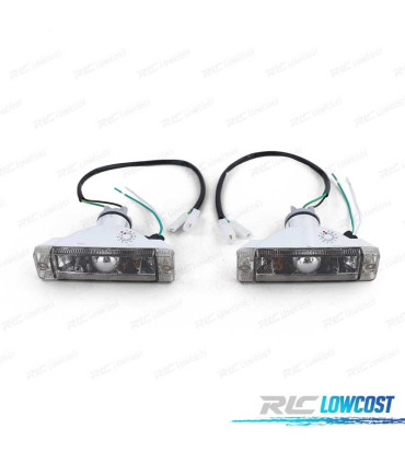 PISCAS FRONTAIS VOLKSWAGEN VW GOLF JETTA POLO CRISTAL CLARO PRETO COM LUZES DE POSIÇÃO