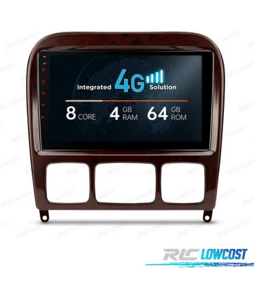 AUTO RÁDIO GPS ANDROID 10 4G PARA MERCEDES CLASE S W220 98-05