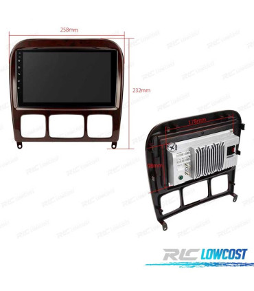 AUTO RÁDIO GPS ANDROID 10 4G PARA MERCEDES CLASE S W220 98-05