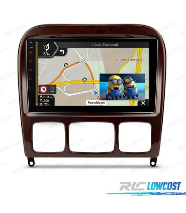 AUTO RÁDIO GPS ANDROID 10 4G PARA MERCEDES CLASE S W220 98-05