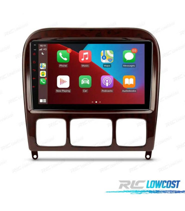 AUTO RÁDIO GPS ANDROID 10 4G PARA MERCEDES CLASE S W220 98-05