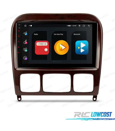 AUTO RÁDIO GPS ANDROID 10 4G PARA MERCEDES CLASE S W220 98-05