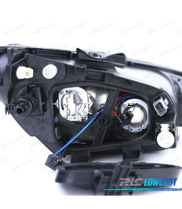 FARÓIS PEUGEOT 206 06- CABRIO HATCHBACK SW GTI PRETO H7