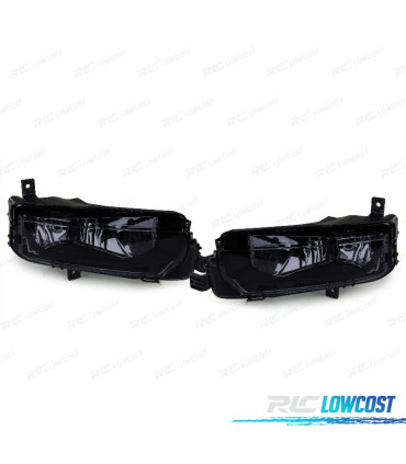 FARÓIS DE NEVOEIRO PARA VOLKSWAGEN VW T6 15-19 PRETO FUMADO
