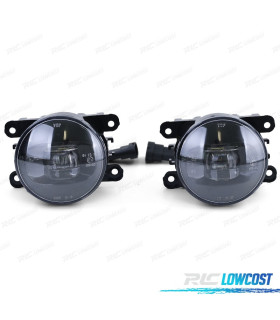 FARÓIS DE NEVOEIRO DIVERSOS MODELOS LED CITROEN DACIA FORD JAGUAR NISSAN OPEL PORSCHE PEUGEOT RENAULT 01-15 PRETO FUMADO