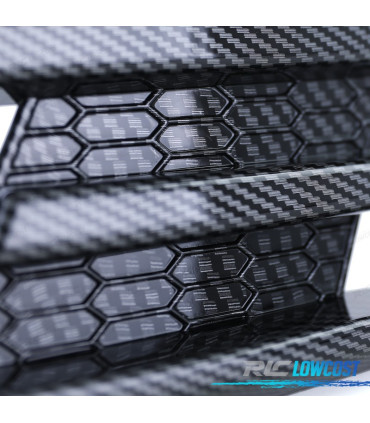 GRELHAS FARÓIS DE NEVOEIRO PARA VOLKSWAGEN VW GOLF 7 12-17 LOOK GTI CARBON