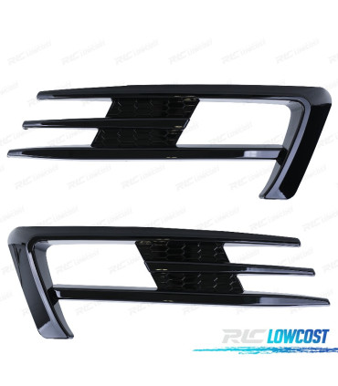 GRELHAS FARÓIS DE NEVOEIRO VOLKSWAGEN VW GOLF 7 12-17 GTI LOOK PRETO BRILHANTE