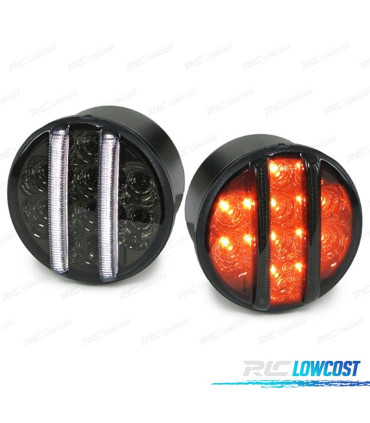 PISCAS DIANTEIROS PARA JEEP WRANGLER JK 07- LED PRETO FUMADO