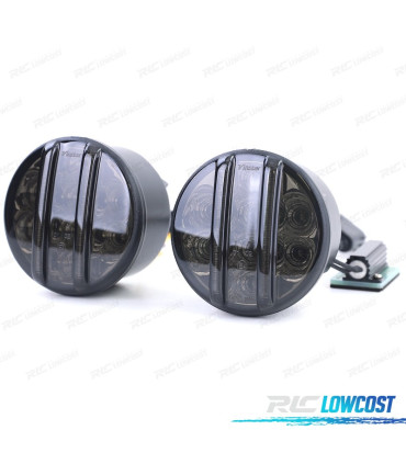 PISCAS DIANTEIROS PARA JEEP WRANGLER JK 07- LED PRETO FUMADO