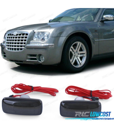 PISCAS LATERAIS PARA CHRYSLER 200 07-16 300 05-06 300C 04-10 LED PRETO