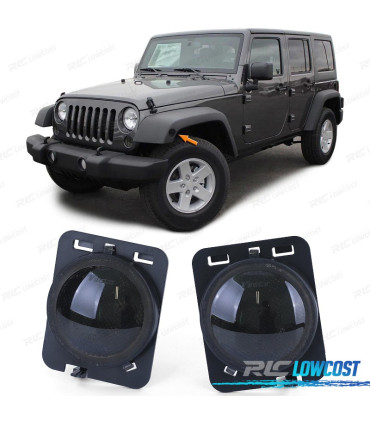 PISCAS LATERAIS JEEP WRANGLER JK 07-17 LED PRETO
