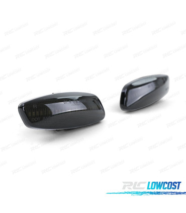 PISCAS ESPELHO PARA PEUGEOT CITROEN LED PRETO FUMADO
