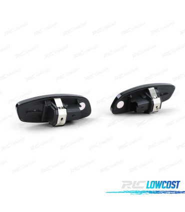 PISCAS ESPELHO PARA PEUGEOT CITROEN LED PRETO FUMADO
