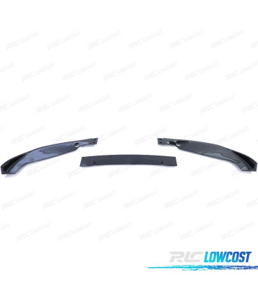 SPOILER LIP FRONTAL BMW E46 COUPE CABRIO 99-06 LOOK M PRETO BRILHANTE