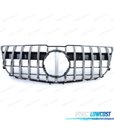 GRELHA FRONTAL MERCEDES GLK X204 12-15 LOOK AMG PRETO BRILHANTE CROMADO