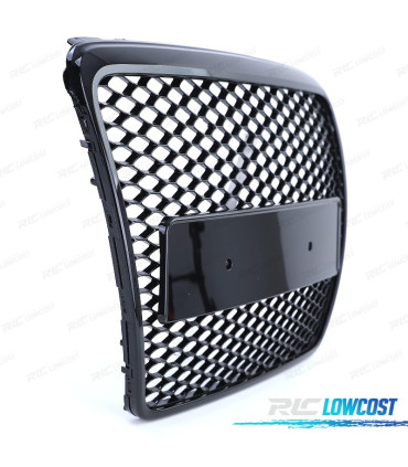 GRELHA FRONTAL AUDI A6 C6 4F 08-11 LOOK RS PRETO BRILHANTE