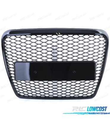 GRELHA FRONTAL AUDI A6 C6 4F 08-11 LOOK RS PRETO BRILHANTE