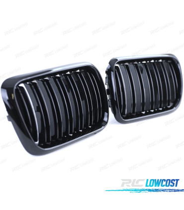 GRELHAS FRONTAIS BMW E36 96-99 LOOK M PRETO BRILHANTE