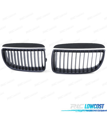 GRELHAS FRONTAIS BMW E90 E91 05-08 LOOK M PRETO MATE